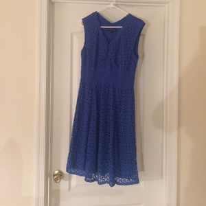 Blue crocheted summer dress
